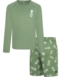 Hurley Kids Pineapple Swim Set (Little Kid) | Swimwear