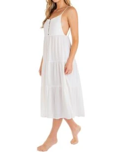 Hurley Solid Button Front Tiered Midi | Swimwear -Shoe Style Shop 61EaDewfzPL. AC SR736920