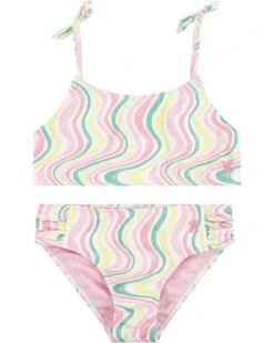 Hurley Kids Two-Piece Bandeau Bikini Swim Set (Big Kid) | Swimwear