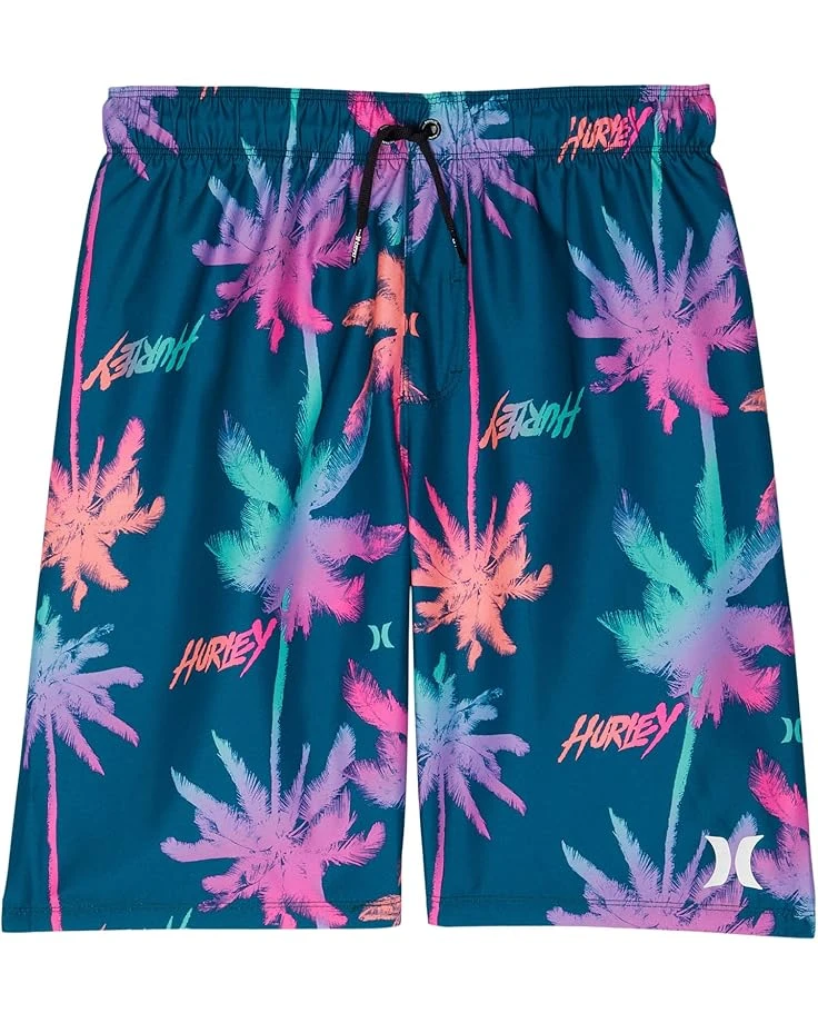 Hurley Kids Palm Print Pull-On Swim Trunks (Big Kids) | Swimwear 1 Hurley Kids Palm Print Pull-On Swim Trunks (Big Kids) | Swimwear