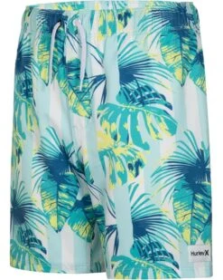 Hurley Kids Cabana Stripe Pull On Swim Trunk (Little Kid) | Swimwear